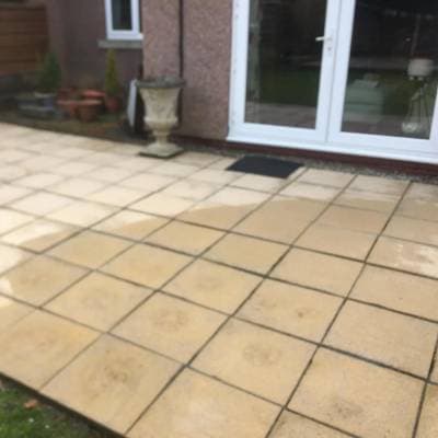 Freshly cleaned block-paved driveway in Stockport
