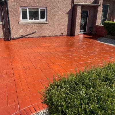 Commercial forecourt after professional pressure washing