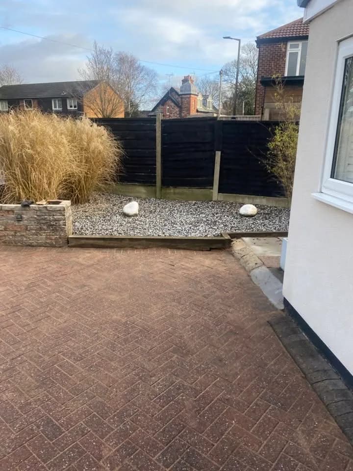 Residential block paving after cleaning