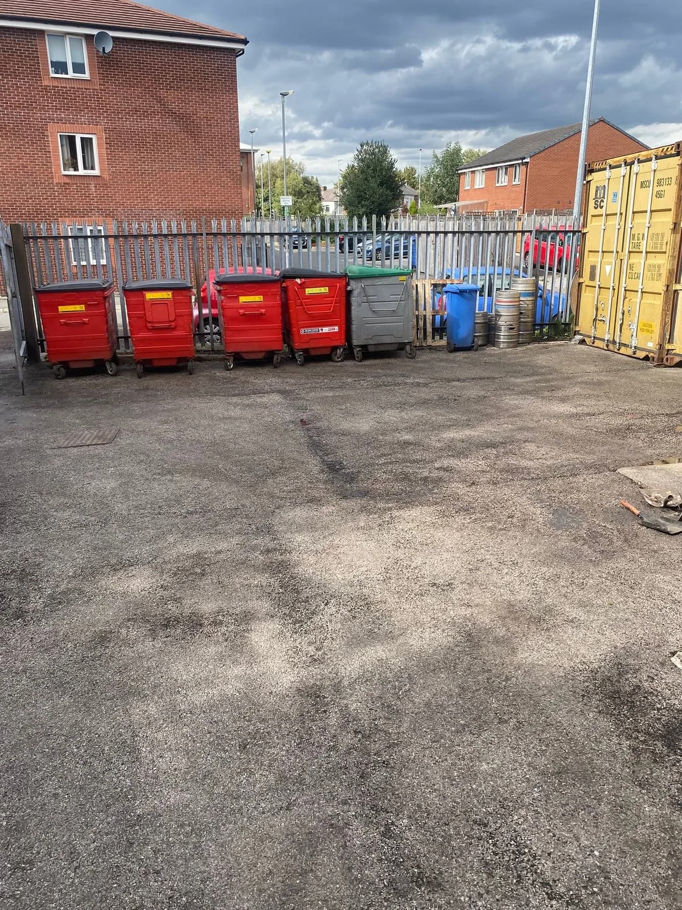 Clean commercial service yard and equipment surrounds